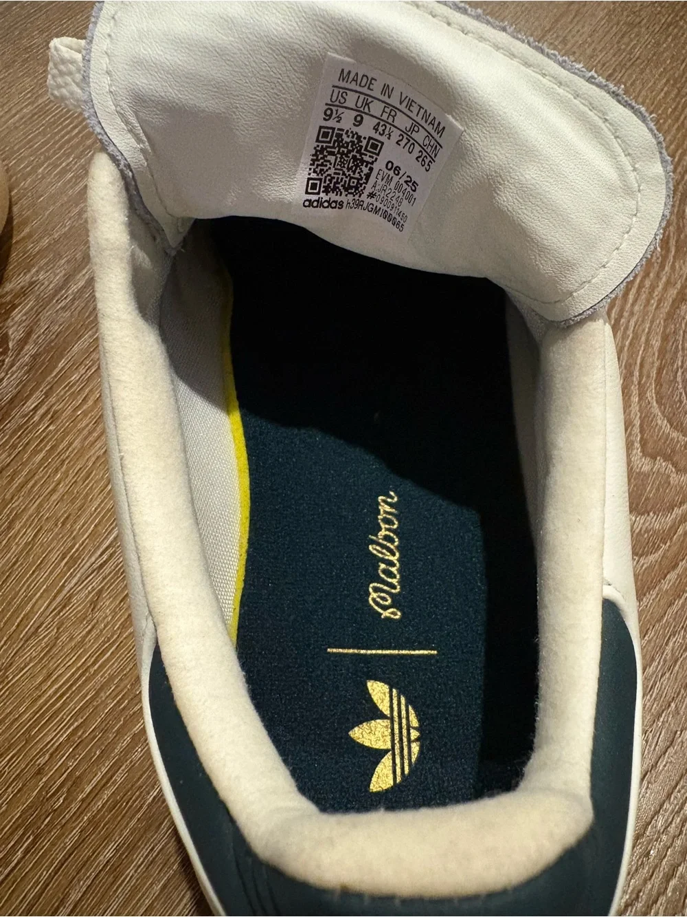 Adidas x Malbon Samba Golf Shoes White Green Gum Men’s 9.5 Worn Once